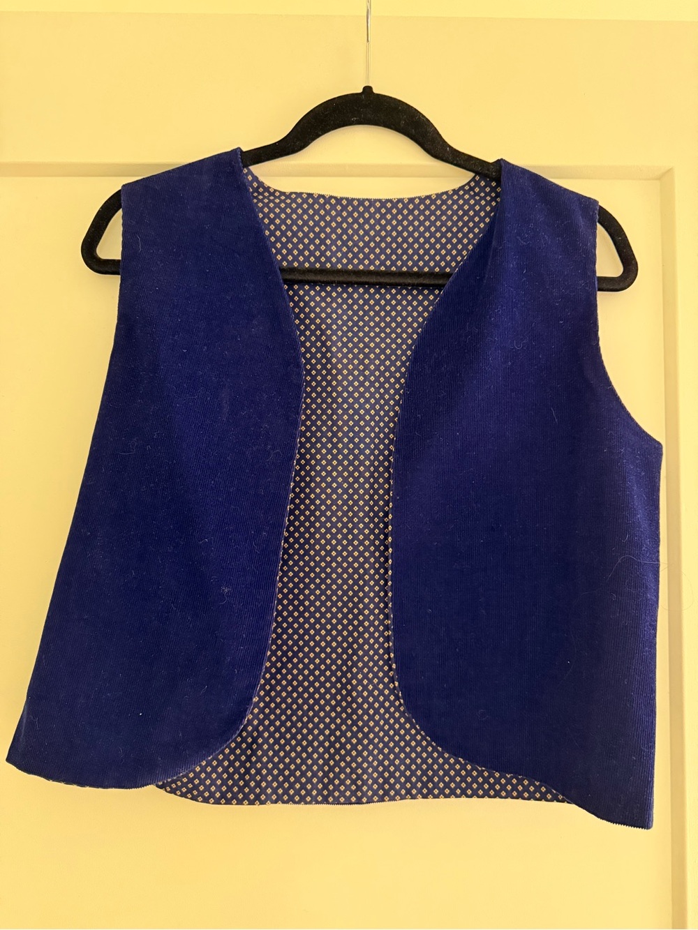 Handmade Royal Blue corduroy Vest